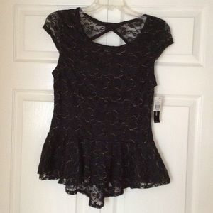 IZ Byer Black lace shirt! Never worn!